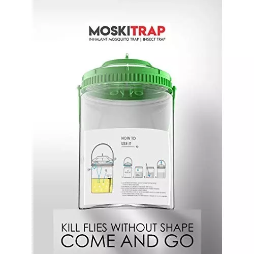 Moskitrap Fly Catcher Plastic Green 2000 sq ft Coverage Area for Outdoor, GW013