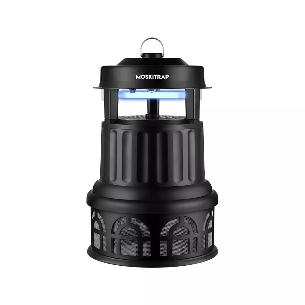 Moskitrap Pest Trap Electric with UV LED Light  Black Round Shape Plastic for Indoor & Outdoor, Gm 928