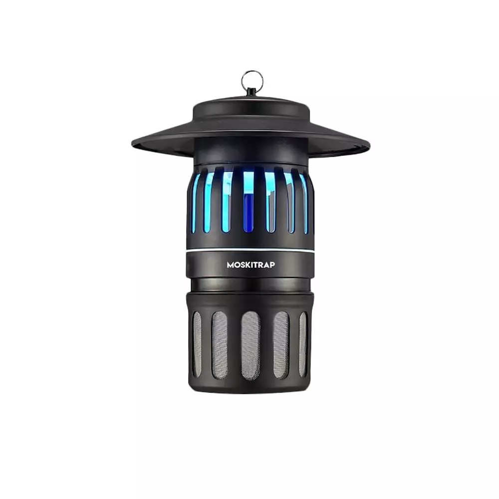 Moskitrap Indoor UV Lamp Pest Trap with UV LED Light Human Bionics Technology Black Round Shape Plastic for Indoor & Outdoor, GM913