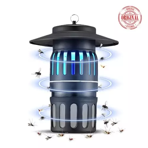 Moskitrap Indoor UV Lamp Pest Trap with UV LED Light Human Bionics Technology Black Round Shape Plastic for Indoor & Outdoor, GM913