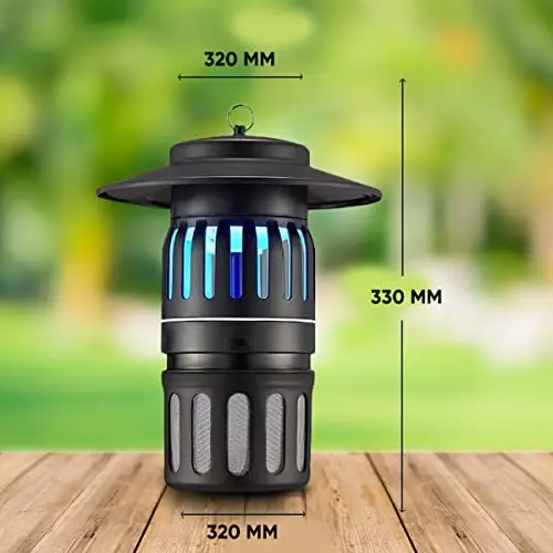 Moskitrap Indoor UV Lamp Pest Trap with UV LED Light Human Bionics Technology Black Round Shape Plastic for Indoor & Outdoor, GM913