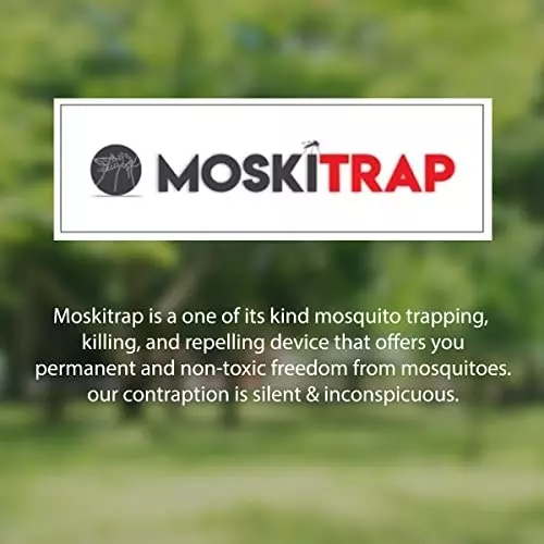 Moskitrap Indoor UV Lamp Pest Trap with UV LED Light Human Bionics Technology Black Round Shape Plastic for Indoor & Outdoor, GM913