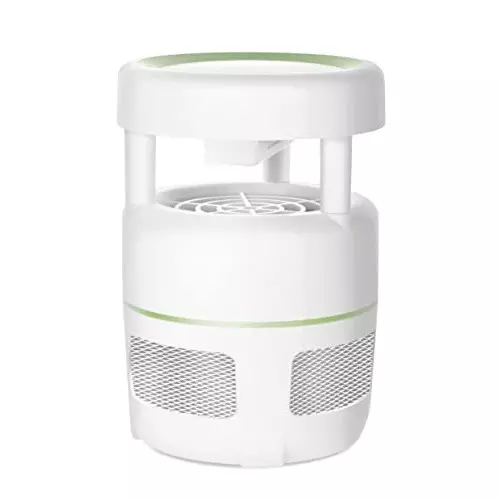Moskitrap Mosquito Killer Trap Lamp Machine with UV LED Light White Round Shape Plastic for Indoor, Gm966
