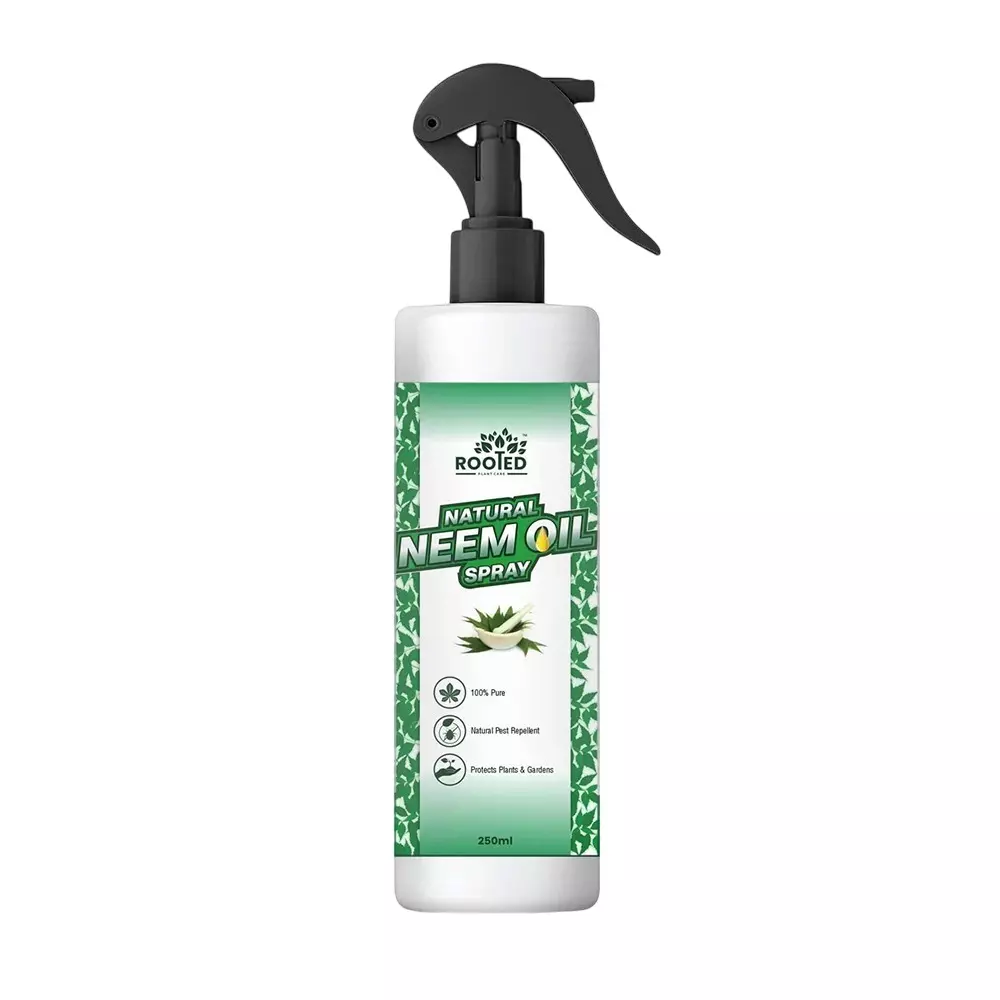 Rooted Neem Oil Spray 250 ml Bottle Oil Form for ‎Plant Growth, Soil Conditioning, ROOTED_NOS_250ML