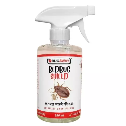 Bugaway Bedbug Spray (Khatmal Spray) 250 ml Bottle Liquid Form for Home, School & Office Area