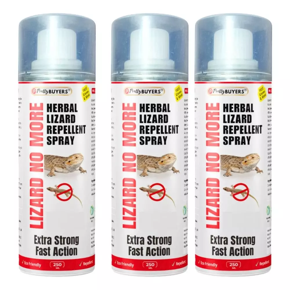 PrettyBUYERS 250 ml Lizard No More Herbal Repellent Spray (Pack of 3 Pcs)