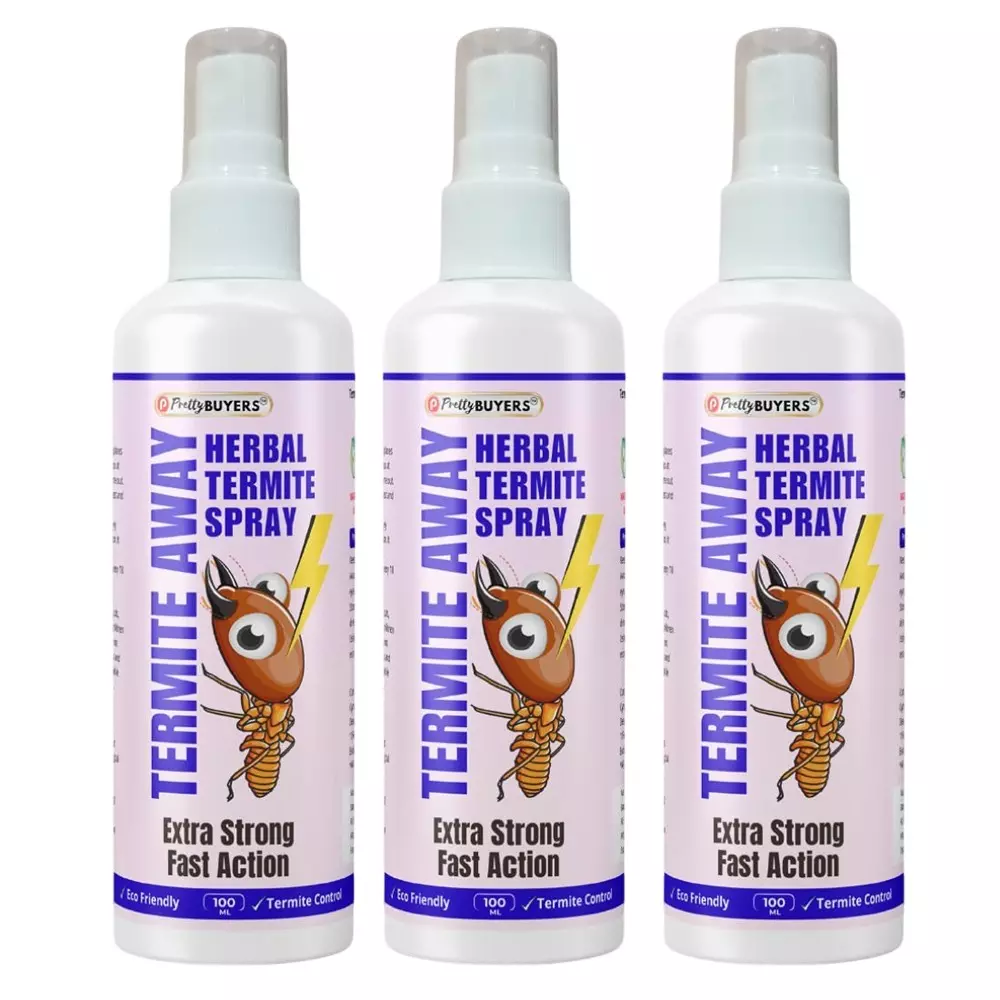 PrettyBUYERS 100 ml Termite Away Herbal Repellent Spray (Pack of 3 Pcs)