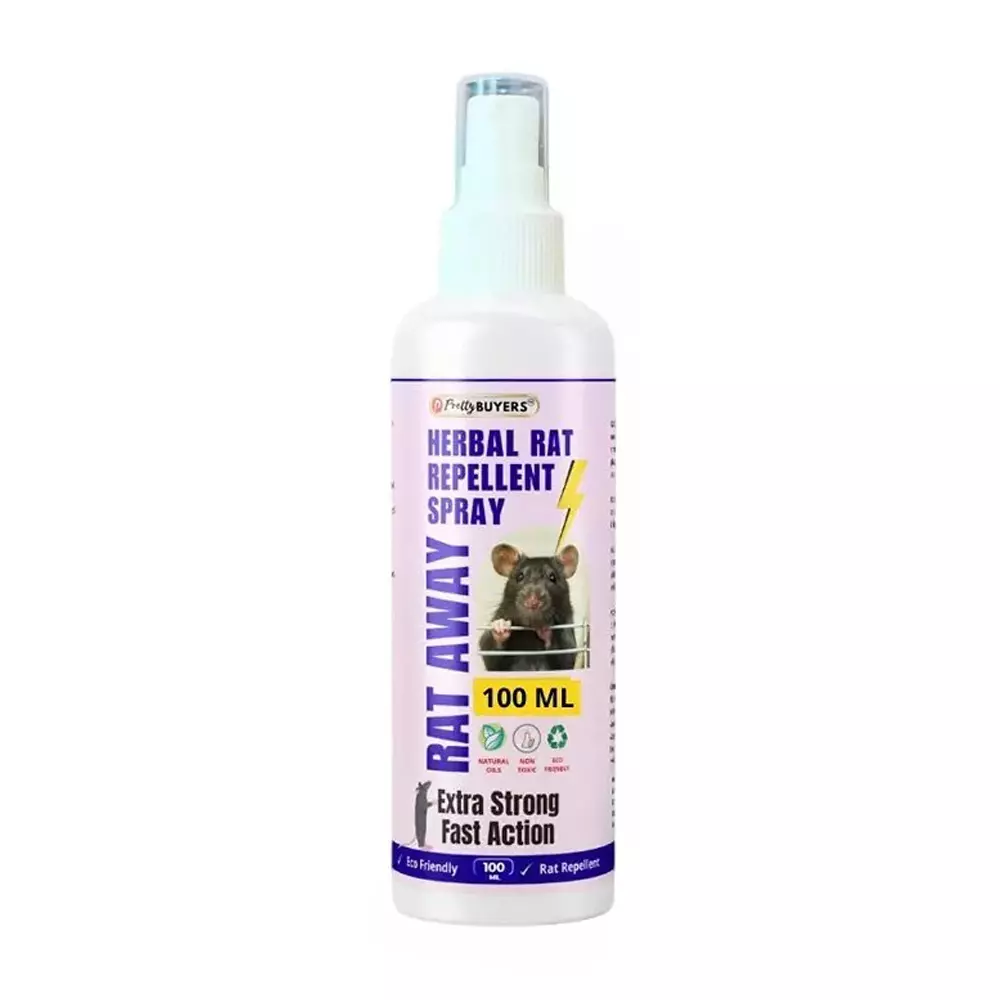 PrettyBUYERS 100 ml Rat Away Herbal Repellent Spray (Pack of 5 Pcs)