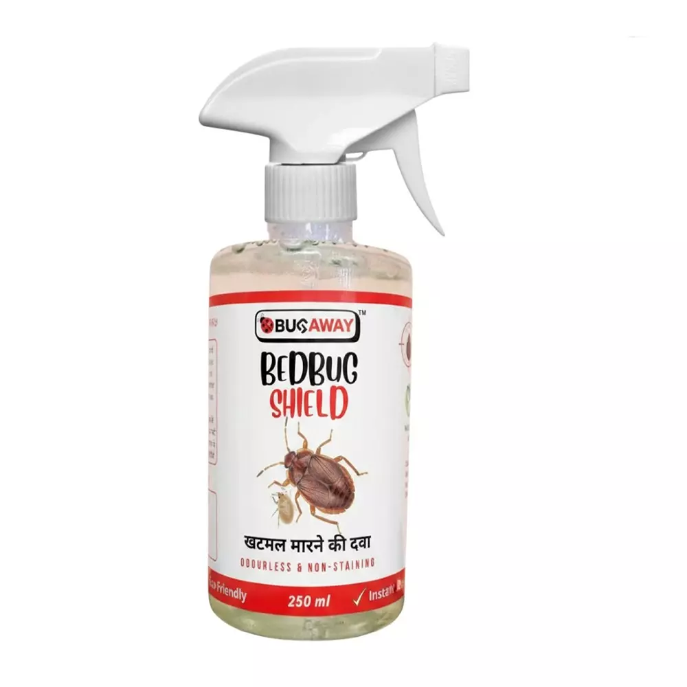 Bugaway Strong and Effective Bedbug Spray (Khatmal Spray) 250 ml Bottle Liquid Form for Home, School & Office Area
