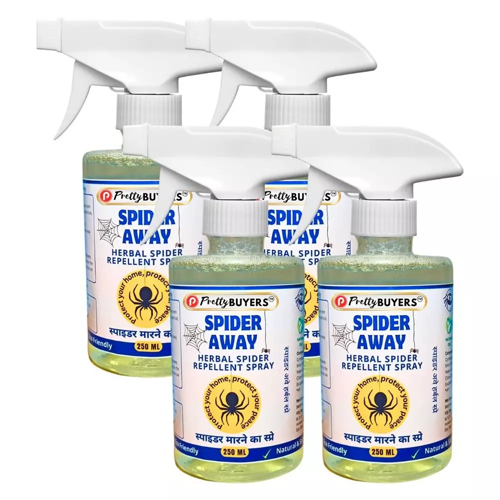 PrettyBUYERS 250 ml Spider Away Herbal Repellent Spray (Pack of 4 Pcs)
