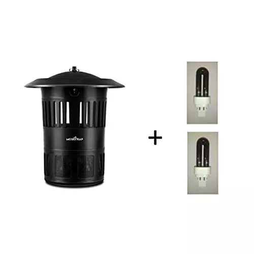 Moskitrap Mosquito Trap with 2 UV Bulbs (7 W Each) Electric Black Plastic for Indoor, GM918