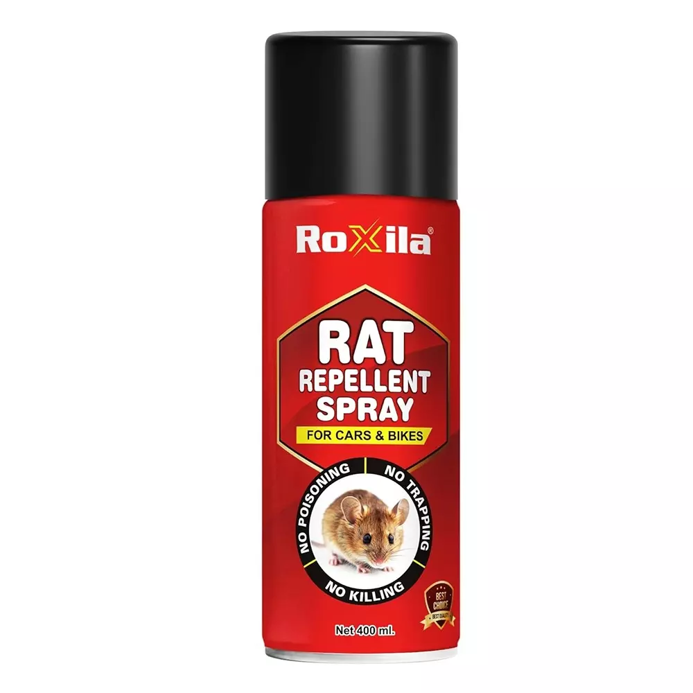 Roxila Non Toxic Rat Repellent Spray Peppermint 400 ml Bottle Liquid for Car & Bike