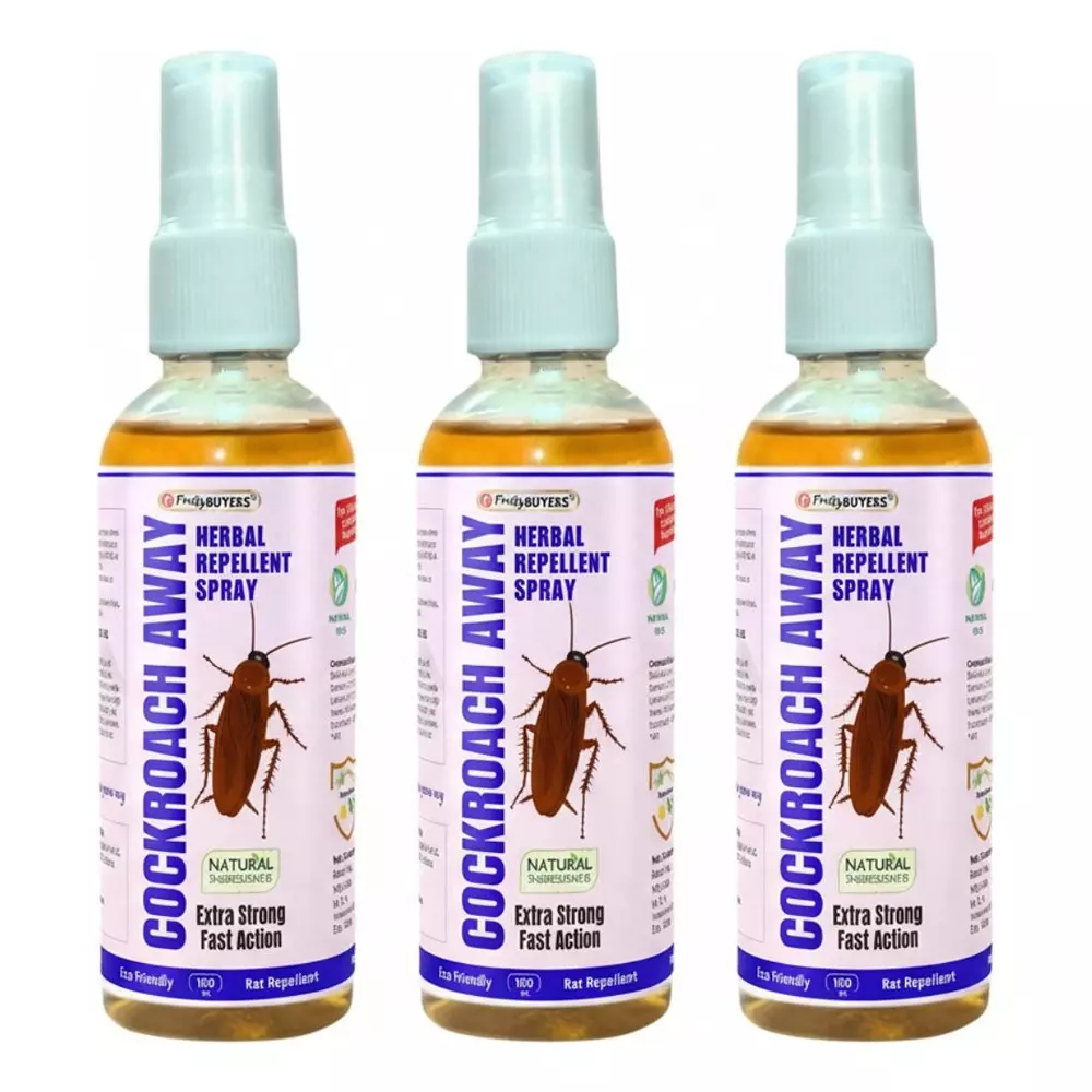 PrettyBUYERS 100 ml Cockroach Away Herbal Repellent Spray (Pack of 3 Pcs)