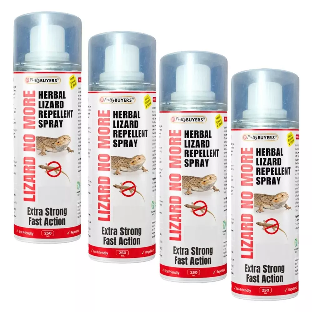 PrettyBUYERS 250 ml Lizard No More Herbal Repellent Spray (Pack of 4 Pcs)