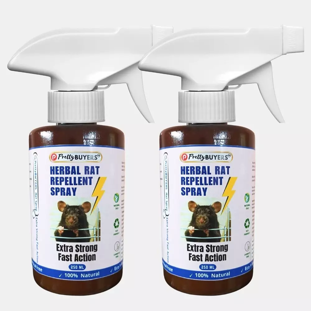 PrettyBUYERS 250 ml Herbal Rat Repellent Spray (Pack of 2 Pcs)
