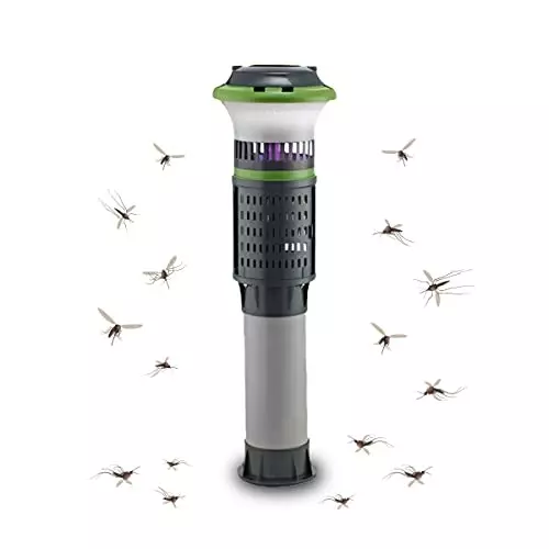 Moskitrap Pest Trap with UV LED Light Electric Human Bionics Technology Black for Outdoor, GM932
