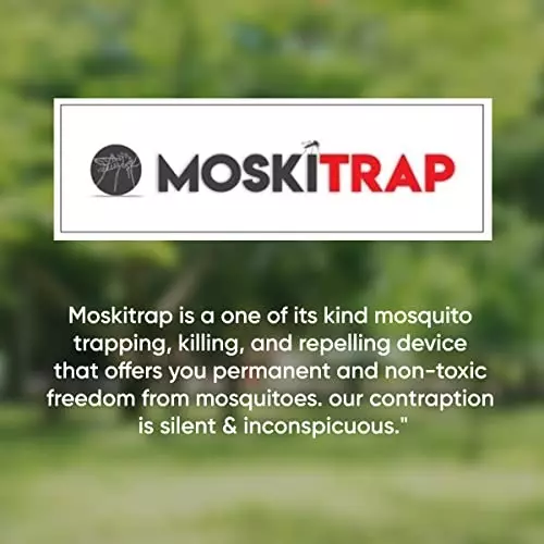 Moskitrap Pest Trap with UV LED Light Electric Human Bionics Technology Black for Outdoor, GM932