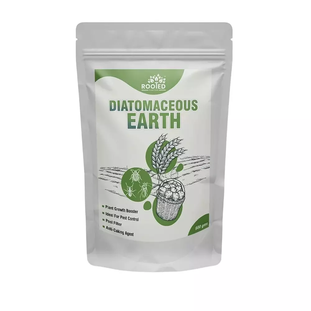 Rooted Diatomaceous Earth Powder 900 g Packet Powder Form for Home Garden Plants, ROOTED_DEP_900gms