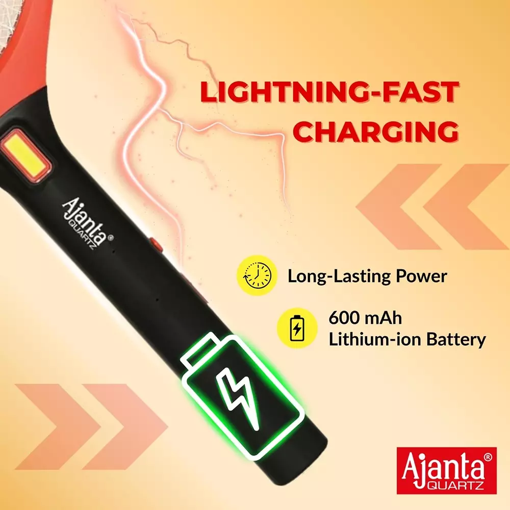 Ajanta Mosquito Zapper 600 mAh Lithium-Ion Rechargeable Battery with LED Light, AMZ-160