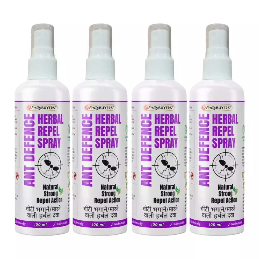 PrettyBUYERS 100 ml Herbal Ant Repellent Spray Ant Defence Made with Essential Oil (Pack of 4 Pcs)