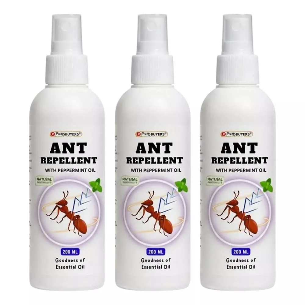 PrettyBUYERS 200 ml Herbal Ant Repellent Spray with Peppermint Oil (Pack of 3 Pcs)