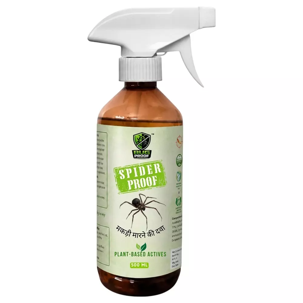 BUGPROOF 500 ml Herbal Spider Repellant Spray Liquid Formula for Home Use
