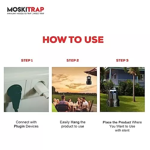 Moskitrap XL Mega Mosquitoe Trapper with UV LED Light Brown Metal for Outdoor, GM928 XL