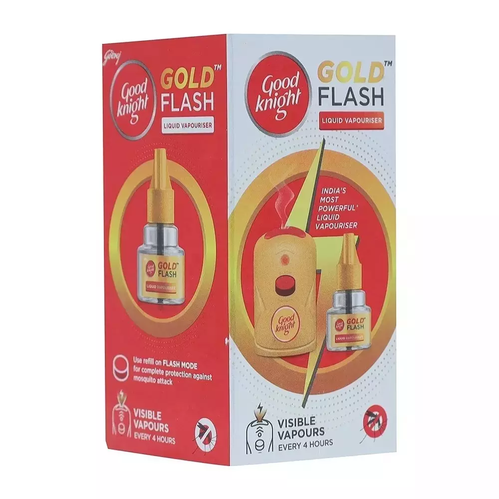 Good Knight Gold Flash Refill 45 ml Liquid Form for Insects, Mosquito Repellent Use (Pack of 240 Pcs)