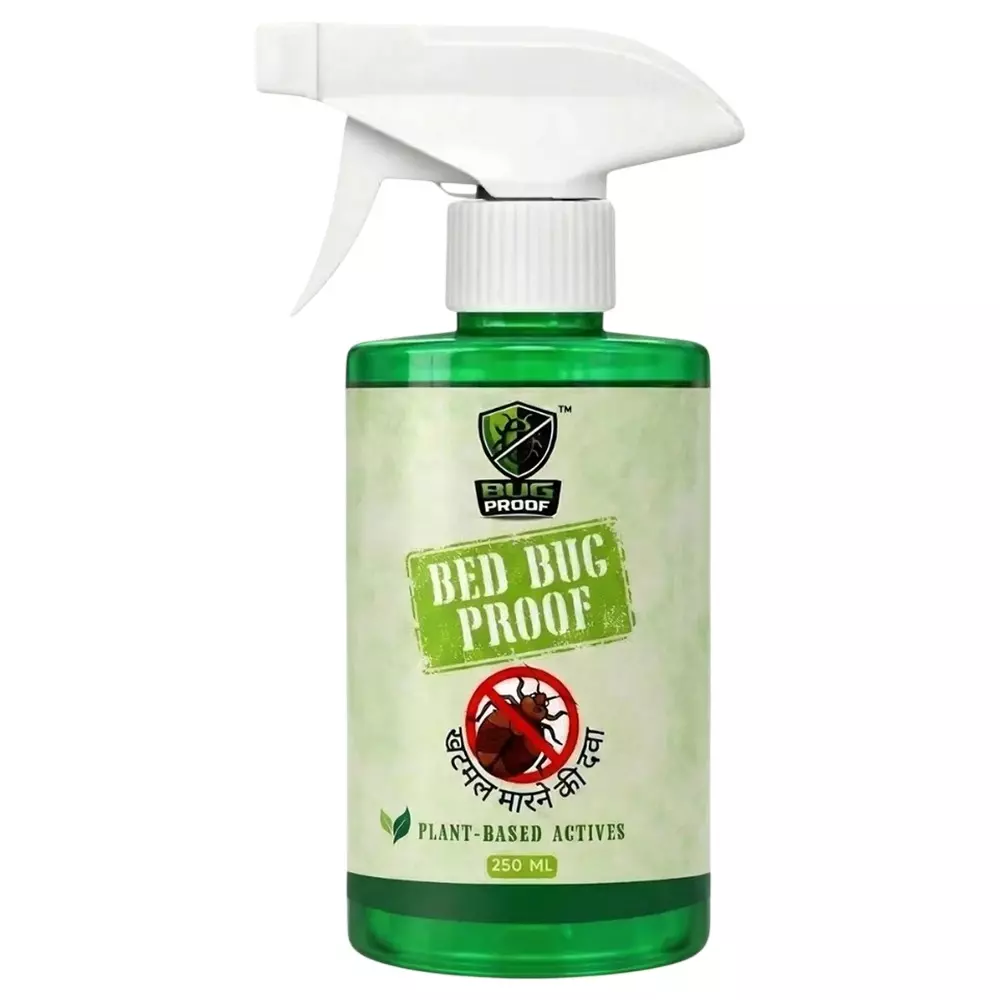 BUGPROOF 250 ml Natrural Bed Bug Repellant Spray Liquid Formula for Home Use on Mattress
