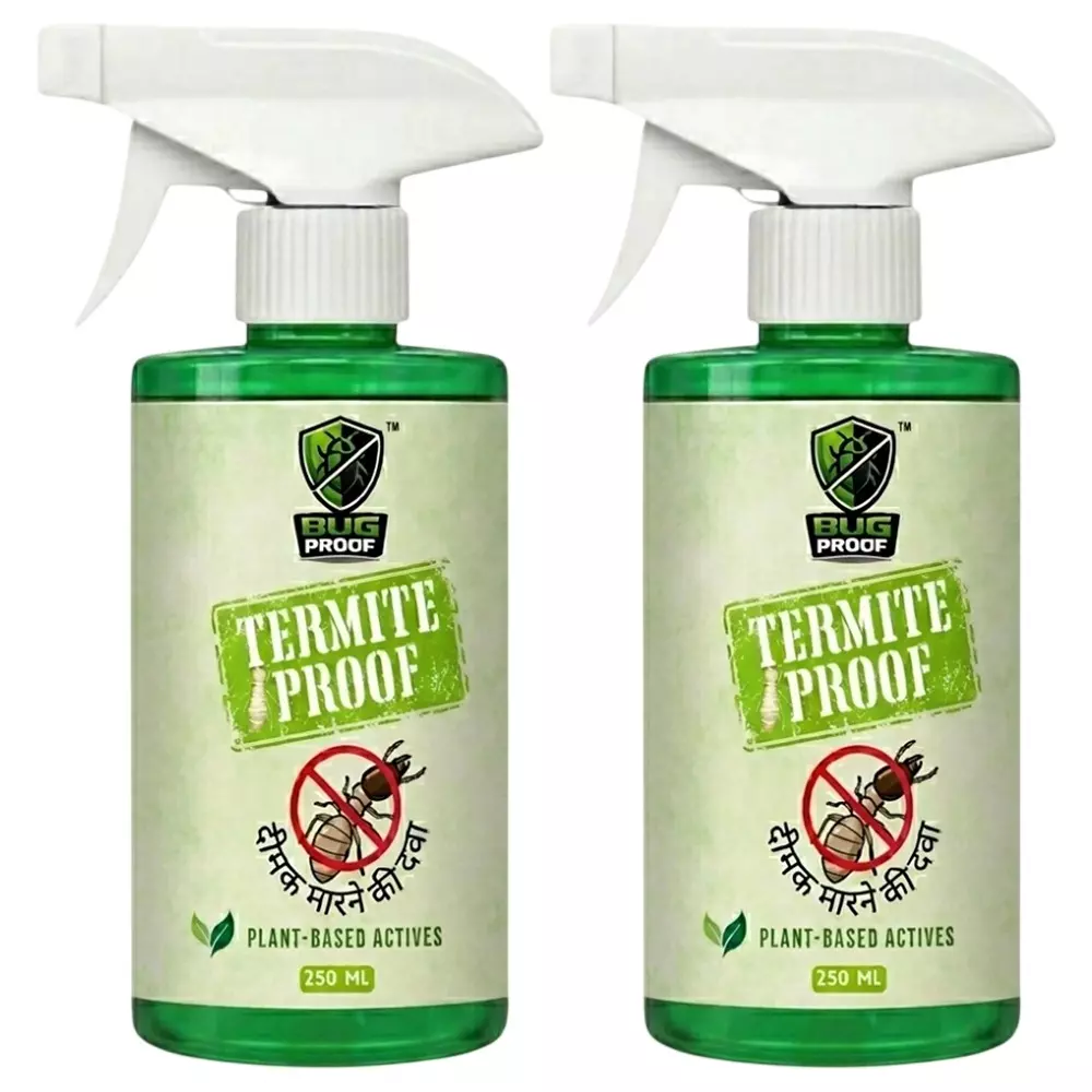 BUGPROOF 250 ml Herbal Termite Killing Spray Liquid Formula for Wooden Furniture (Pack of 2)