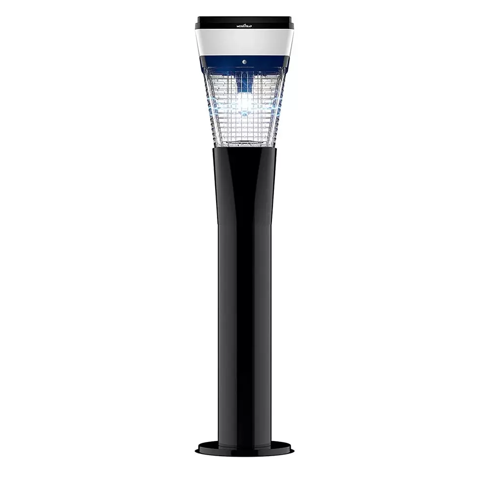Moskitrap Solar Powered Mosquito Zapper Trap with UV LED Light Electric Zapper Black for Outdoor, GM 937