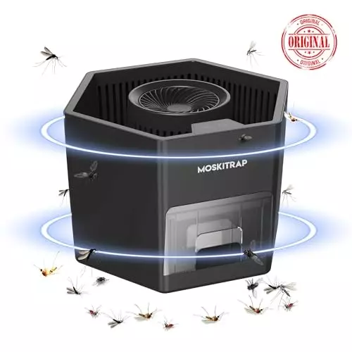 Moskitrap Inhalor Mosquito Trap Silent Electric Insect Killer Black ABS Internal DC Motor Metal Mesh for Indoor & Outdoor, GM975