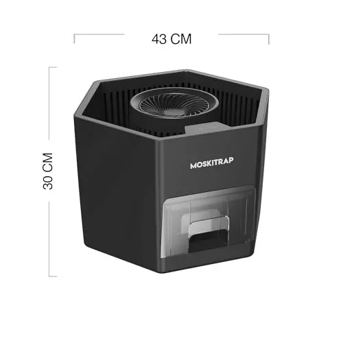 Moskitrap Inhalor Mosquito Trap Silent Electric Insect Killer Black ABS Internal DC Motor Metal Mesh for Indoor & Outdoor, GM975
