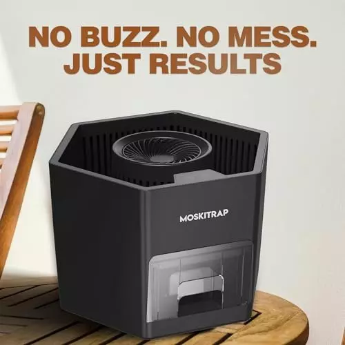 Moskitrap Inhalor Mosquito Trap Silent Electric Insect Killer Black ABS Internal DC Motor Metal Mesh for Indoor & Outdoor, GM975