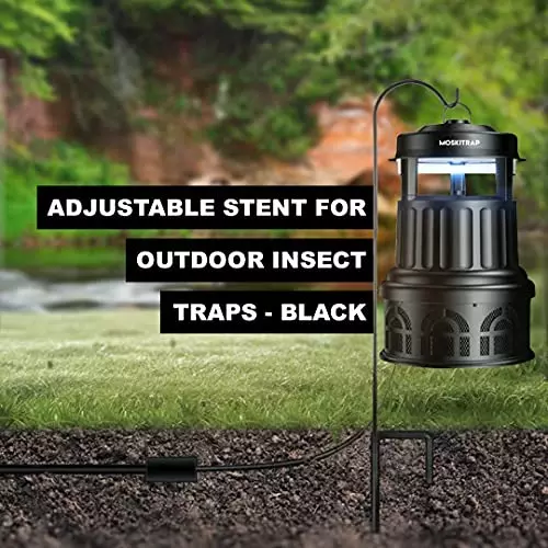 Moskitrap Pest Trap Kit with UV LED Light (6 W) & Stent Magneta Lure Electric Black Round Shape Plastic for Indoor & Outdoor, Gm 928 +
