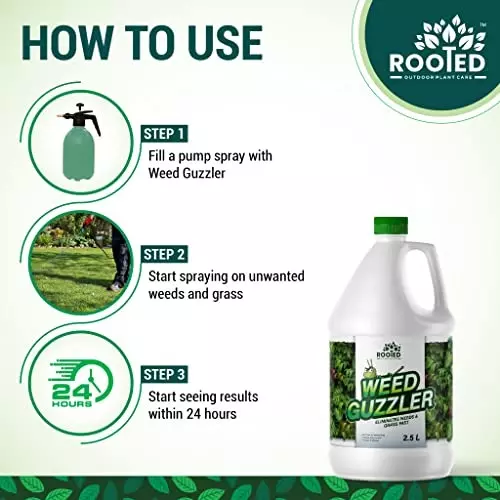 Rooted Weed Guzzler 1 L Bottle Liquid Form for ‎Plant Growth, Soil Conditioning, ROOTED_WG_1L