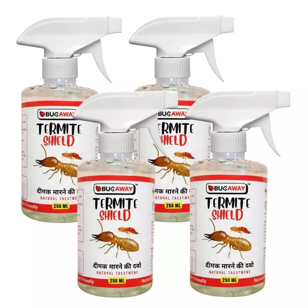BUGAWAY Organic Termite Shield (Dimak Spray) 250 ml for Home (Pack of 4)