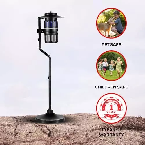 Moskitrap Mosquito Trapper with UV LED Light Black for Indoor & Outdoor, GM933