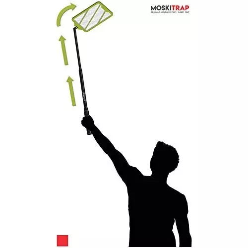 Moskitrap Insect Zapper Green - Black ‎Electric Racket Style ABS & PP for Indoor, M-301