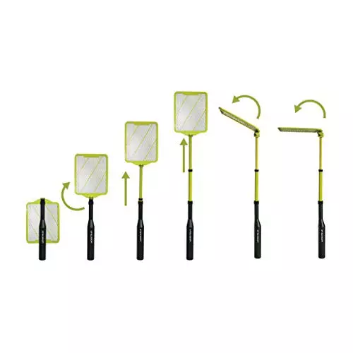 Moskitrap Insect Zapper Green - Black ‎Electric Racket Style ABS & PP for Indoor, M-301