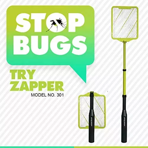 Moskitrap Insect Zapper Green - Black ‎Electric Racket Style ABS & PP for Indoor, M-301