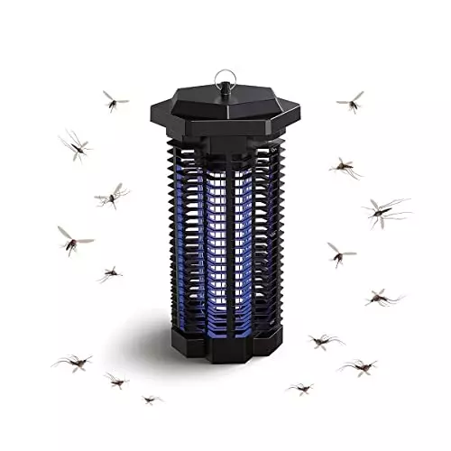 Moskitrap Bug Zapper with UV LED Light Black 360 Protection Plastic for Indoor & Outdoor, MW12