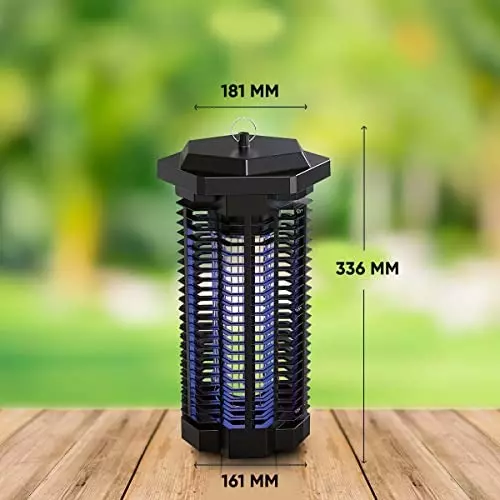 Moskitrap Bug Zapper with UV LED Light Black 360 Protection Plastic for Indoor & Outdoor, MW12