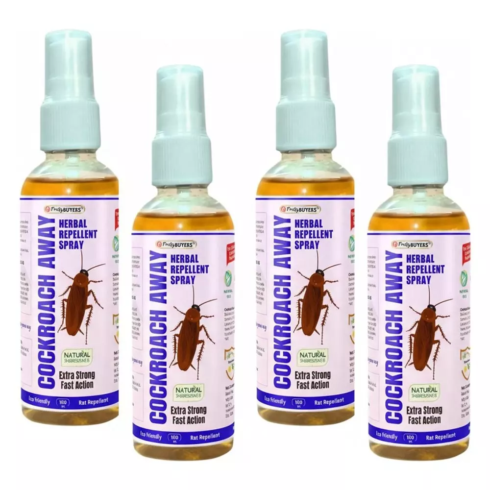 PrettyBUYERS 100 ml Cockroach Away Herbal Repellent Spray (Pack of 4 Pcs)