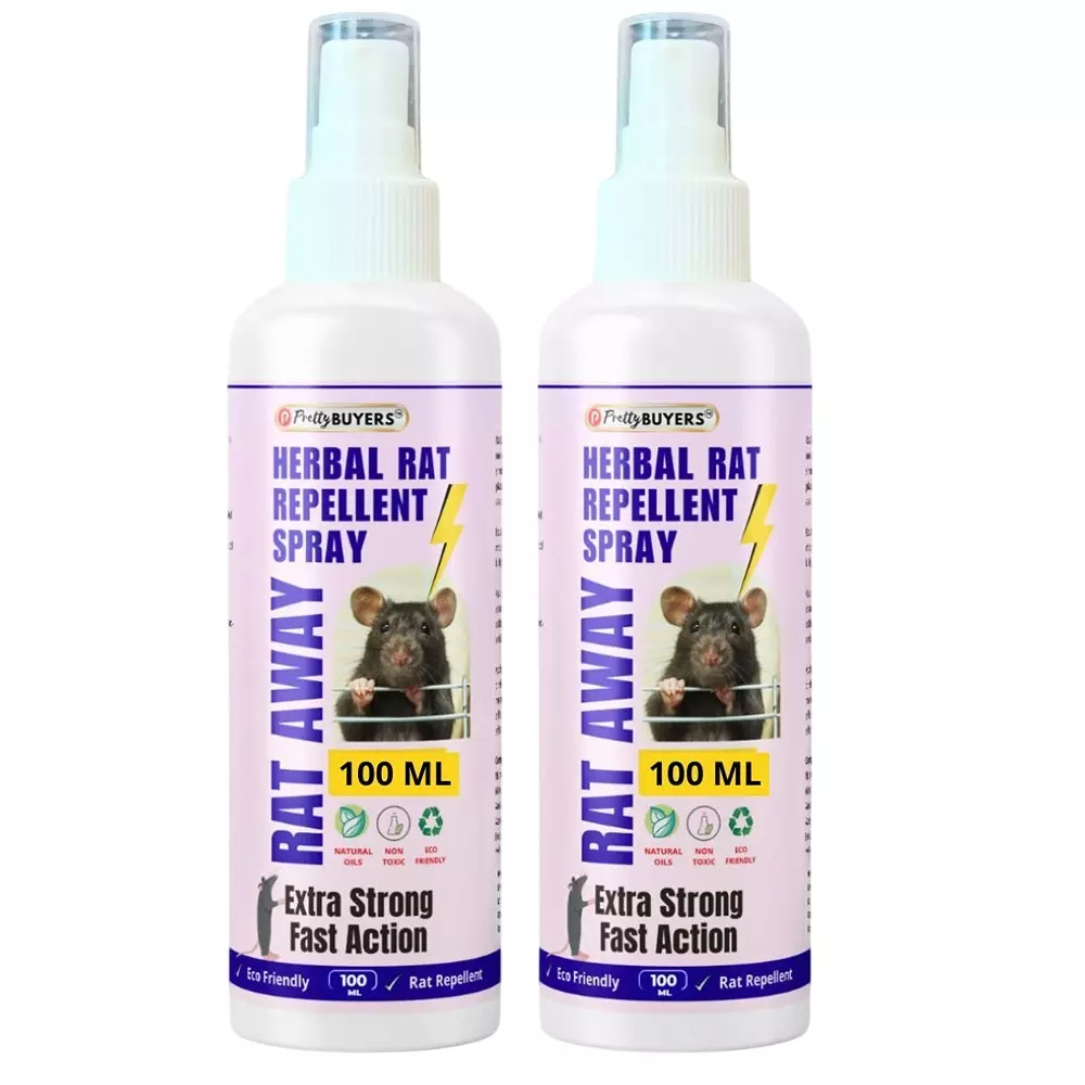 PrettyBUYERS 100 ml Rat Away Herbal Repellent Spray (Pack of 2 Pcs)