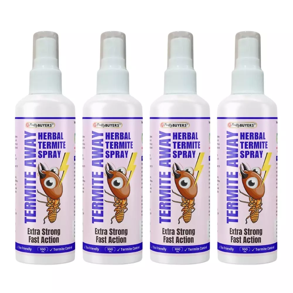 PrettyBUYERS 100 ml Termite Away Herbal Repellent Spray (Pack of 4 Pcs)