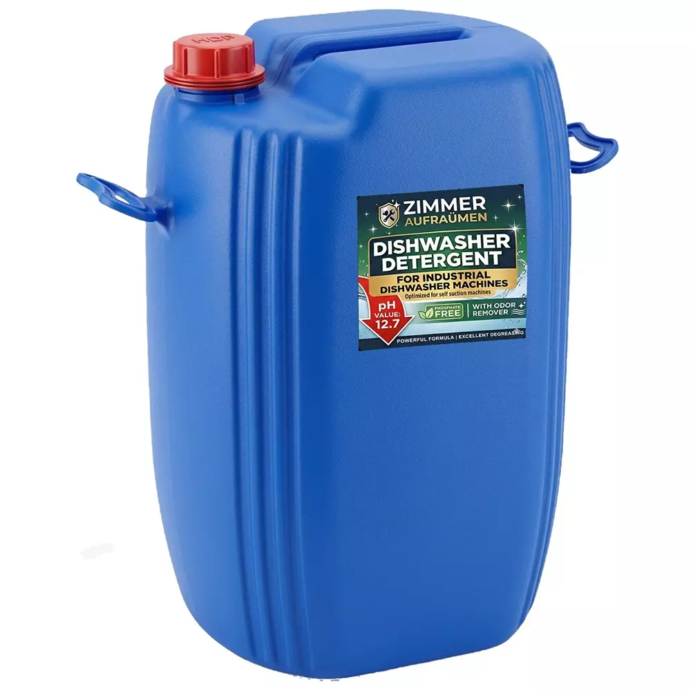 Zimmer Aufraumen Dishwasher Machine Detergent Liquid Zero-Foam For Professional Self-Suction Dishwashers 35 L Can, INDUSDISHMC35L