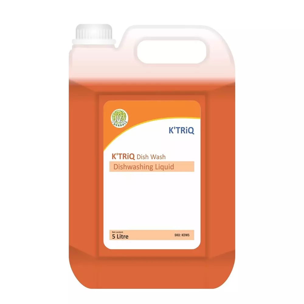 K TRiQ Dish Wash 5 L Can Liquid Orange for Industrial & Commercial Use