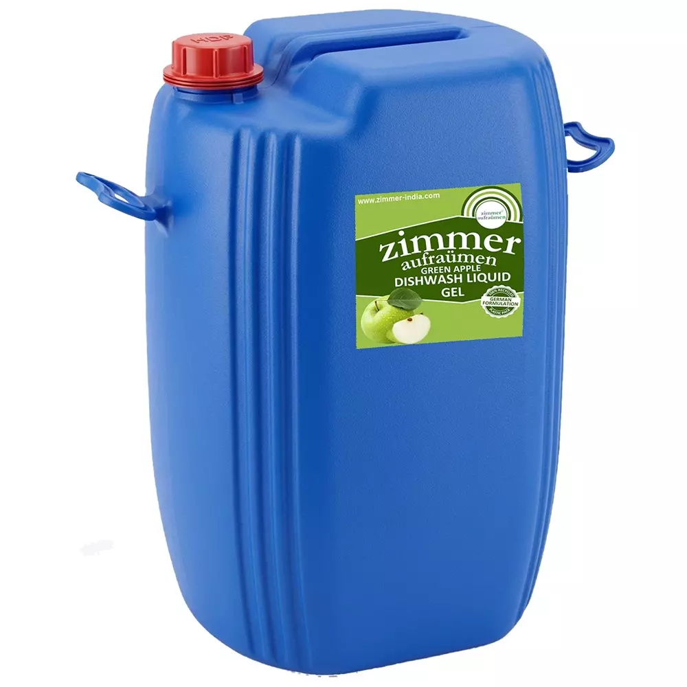 Zimmer Aufraumen Dishwash Liquid Gel Green Apple & Neem Fragrance 35 L Can, ZA-DISH-GA35L