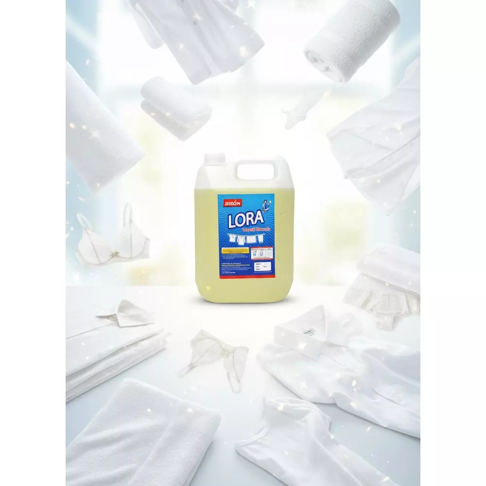Bison Lora Liquid Bleach Liquid 5 L Can for Clothes Cleaning